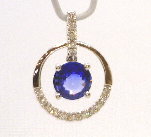 18 Karat White Sapphire Pendant