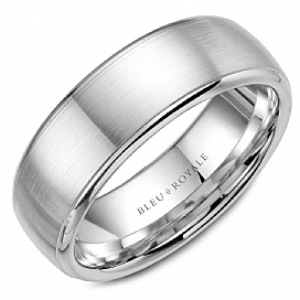 Precious Metal (No Stones) Wedding Bands  -  Men'