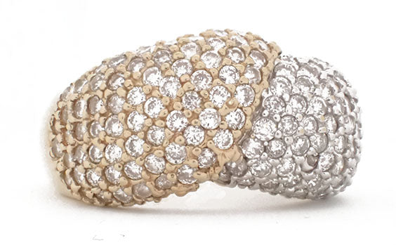 14 Karat Two-Tone Diamond Fashion Ring