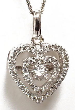 14 Karat White Diamond Diamond Pendant