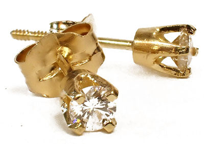 14 Karat Yellow Stud Earring