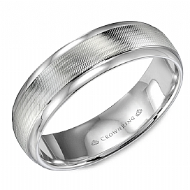 Precious Metal (No Stones) Wedding Bands  -  Men'